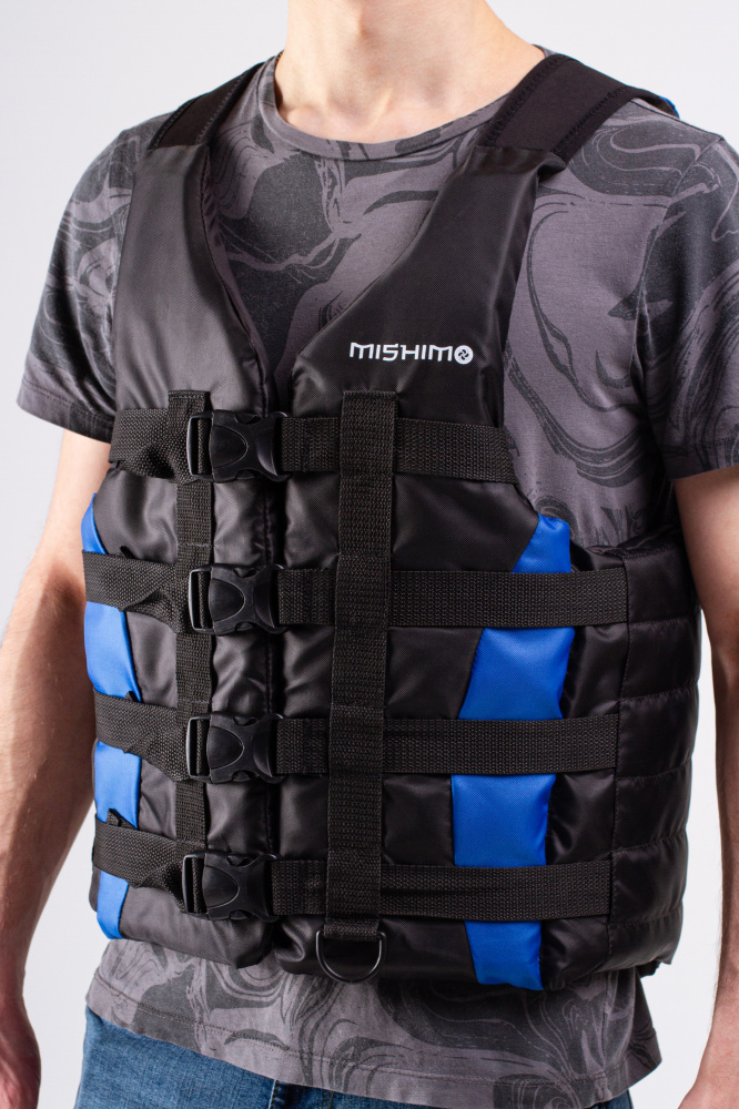 Жилет спасательный MISHIMO PRO Премиум качества Черно-синий в Сургуте