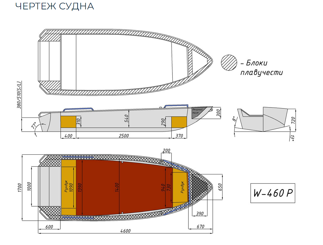 Алюминиевая лодка Wyatboat-460 P в Сургуте