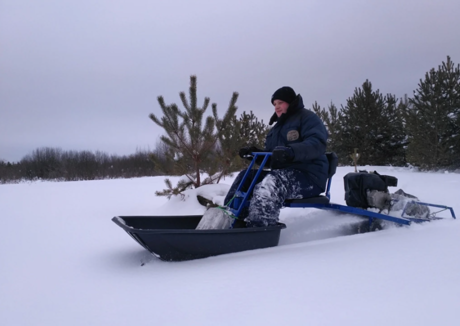 Мотобуксировщик толкач Альбатрос-XL8 с модулем. С фарой, склизы в Сургуте