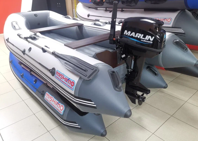 КОМПЛЕКТ ЛОДКА MISHIMO LITE 350 + МОТОР 9,8 Л.С. в Сургуте