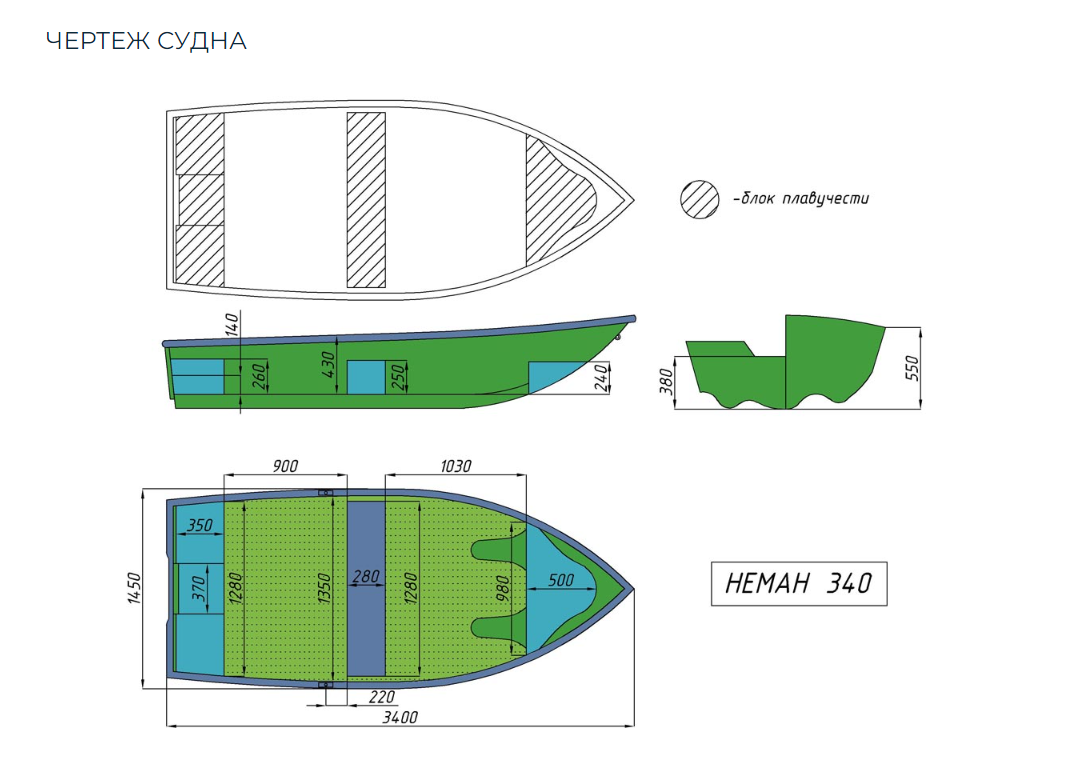Стеклопластиковая лодка Neman-340 (тримаран) в Сургуте