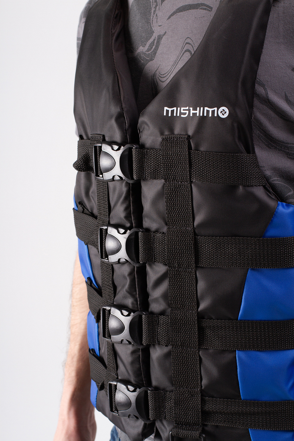 Жилет спасательный MISHIMO PRO Премиум качества Черно-синий в Сургуте